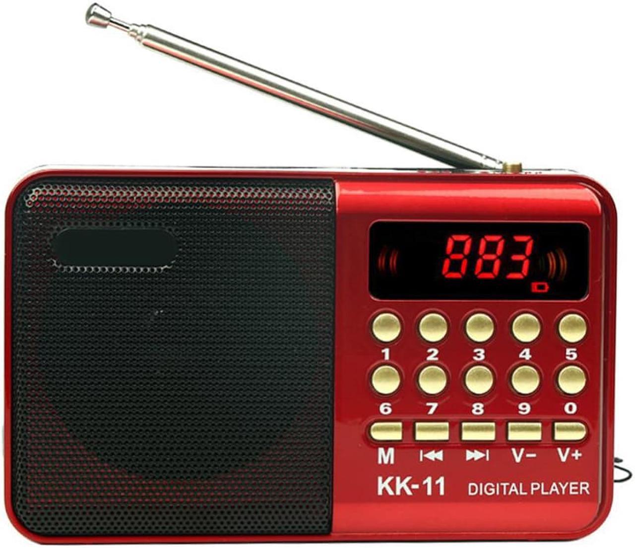 K11 Handheld Digital 70MHz-108MHz FM MP3 Player Speaker Devices Mini Portable Radio Recorder Supports TF Card