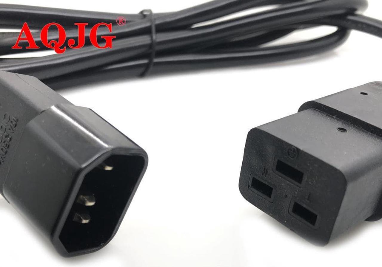 IEC320 C14/C19 3X1.5mm square Power Wire,6 FT C14 Female To C19 Male PDU Extension Cord C14-C19 Cord 16A/250V