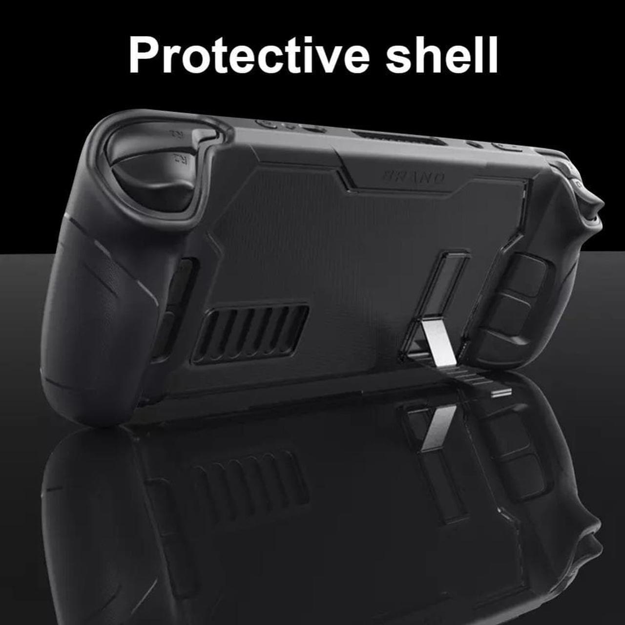 Protective Shell Back Case with Bracket Anti-scratch Handheld Protective Case Replacement for Steam Deck Accessories