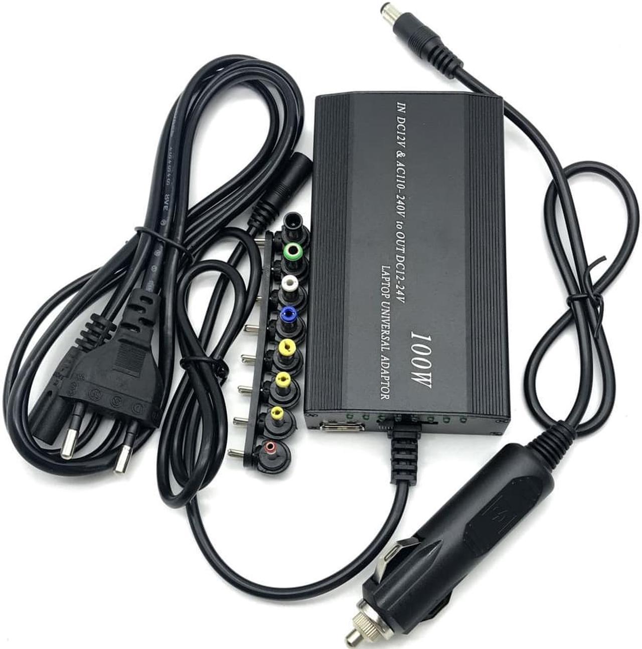 USB charger 100W 12-24V adjustable LCD universal laptop power adapter Mil-function dc ac universal laptop adapter 100w