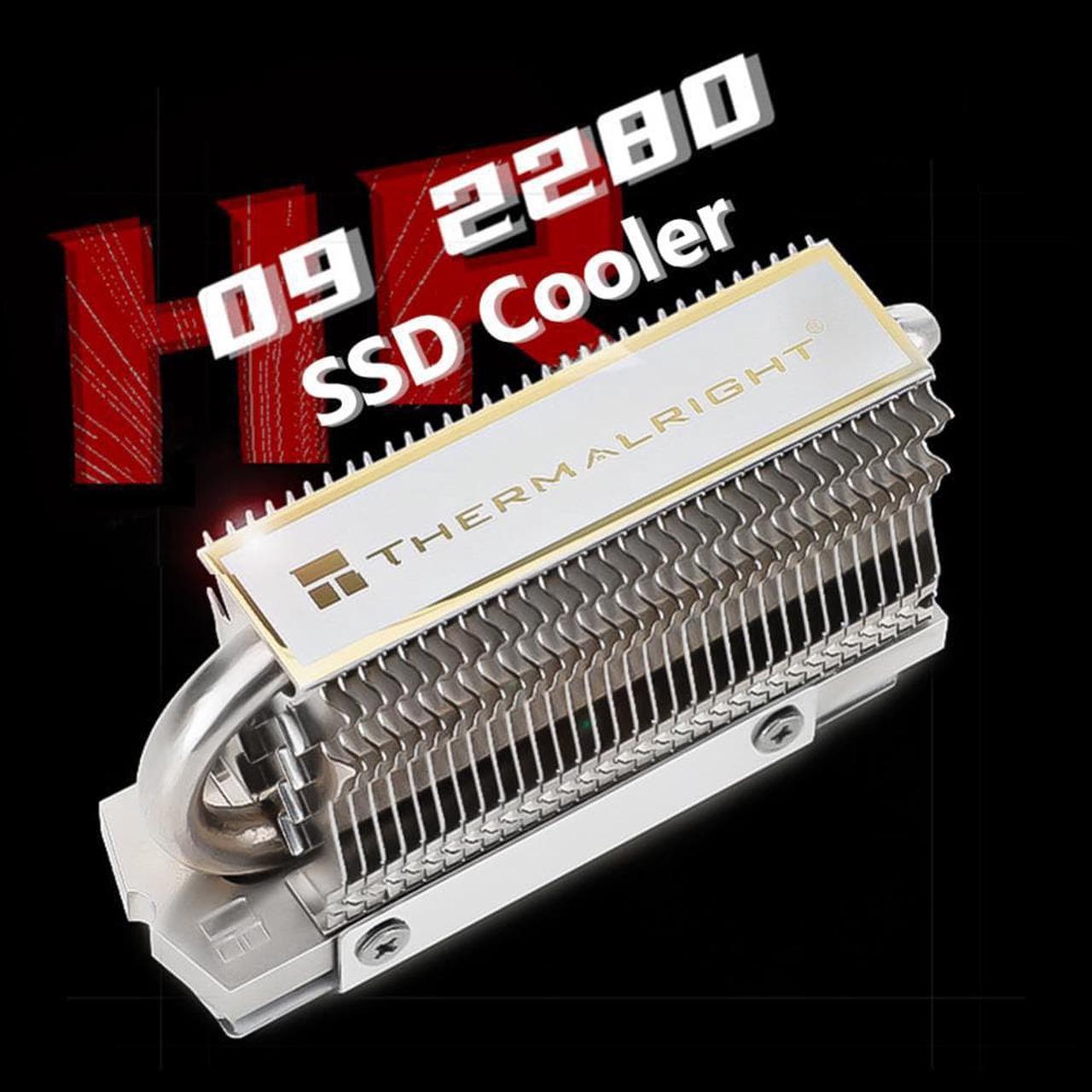 Thermalright HR-09 2280/HR-09 2280 PRO M.2 Solid State Drive AGHP Heat Pipe Radiator SSD Cooler Fully Electroplated