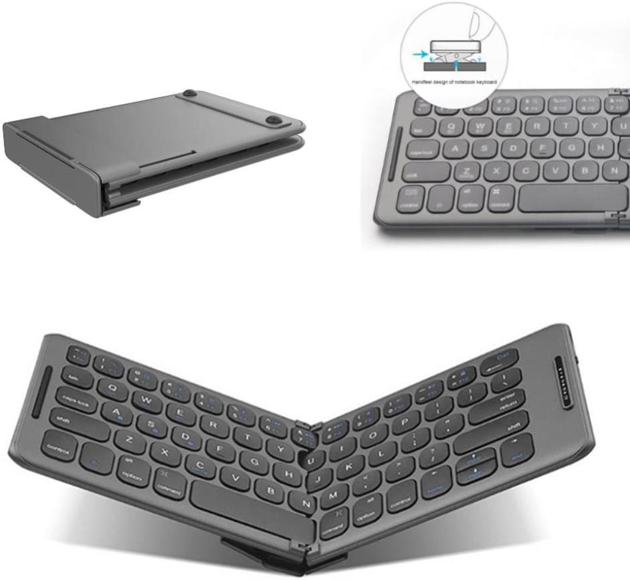 Ultra-thin Foldable Keyboard Bluetooth-compatible Mute Wireless Keyboards for Android iOS Windows for Tablet Laptop Mobile Phone