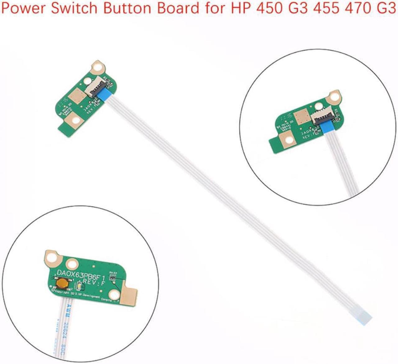 For HP ProBook 450 G3 455 470 G3 Power Switch Button Board Cable DA0X63PB6F