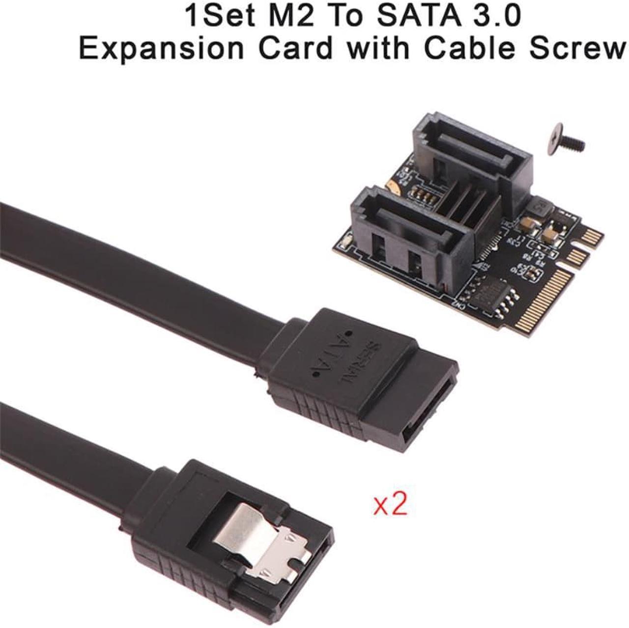 1Set M2 To SATA 3.0 Expansion Riser Card with Cable KEY A + E WIFI Hard Disk Adapter Card Drive Installation