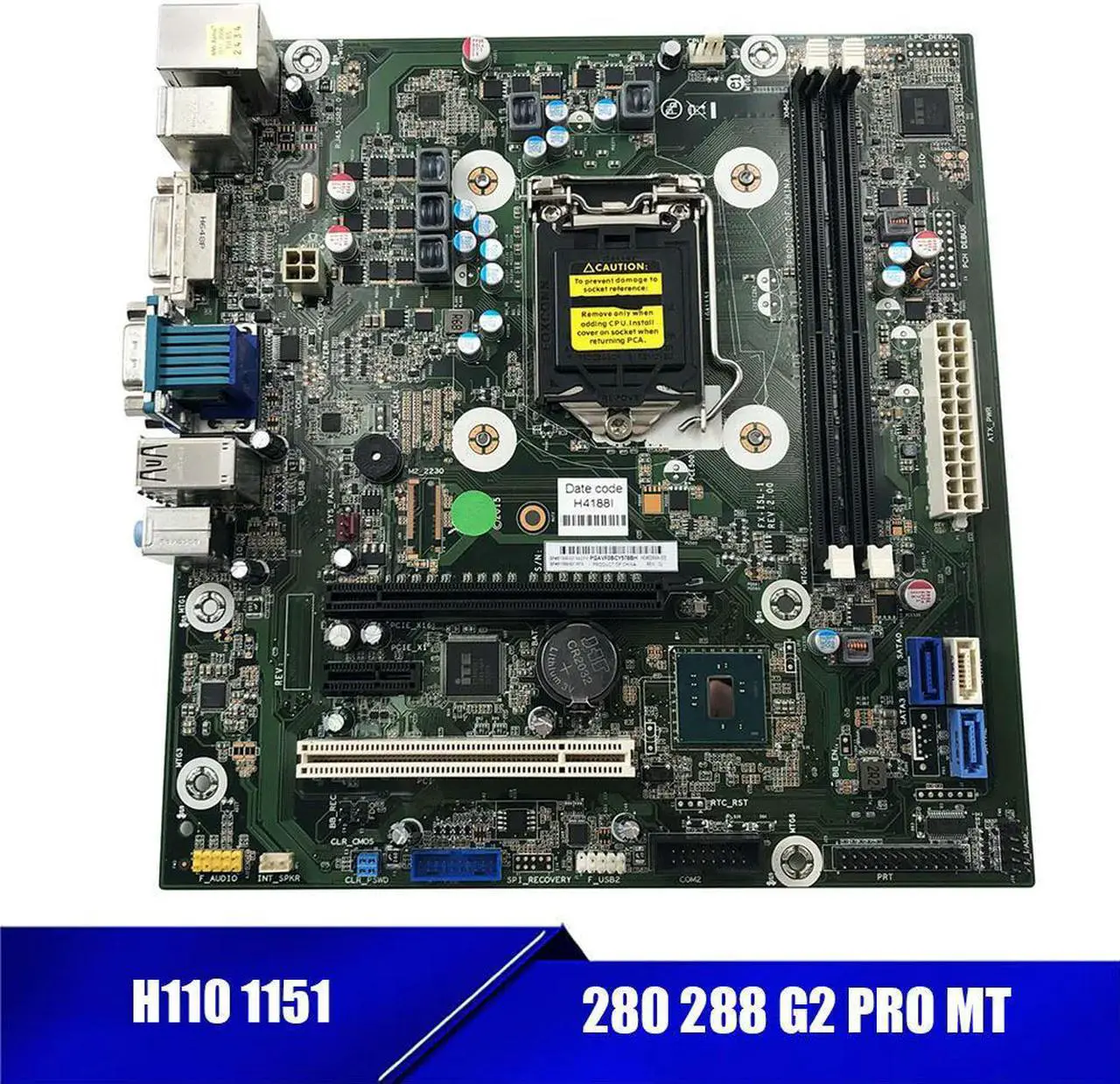 Main image of for 911999-001 828984-003 H110 1151 DDR4 Desktop Mainboard 280 288 G2 PRO MT REV: 2.0 Pre-Shipment Test