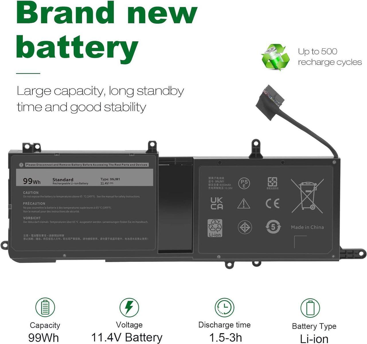 Alt view image 6 of 7 - Fancy Buying 9NJM1 44T2R MG2YH Laptop Battery for Dell Alienware 15 R3 R4 17 R4 R5 Series P31E P69F P31E001 P31E002 P69F001 P69F002 HF25D 01D82 546FF 0546FF HF250 0HF250 0MG2YH