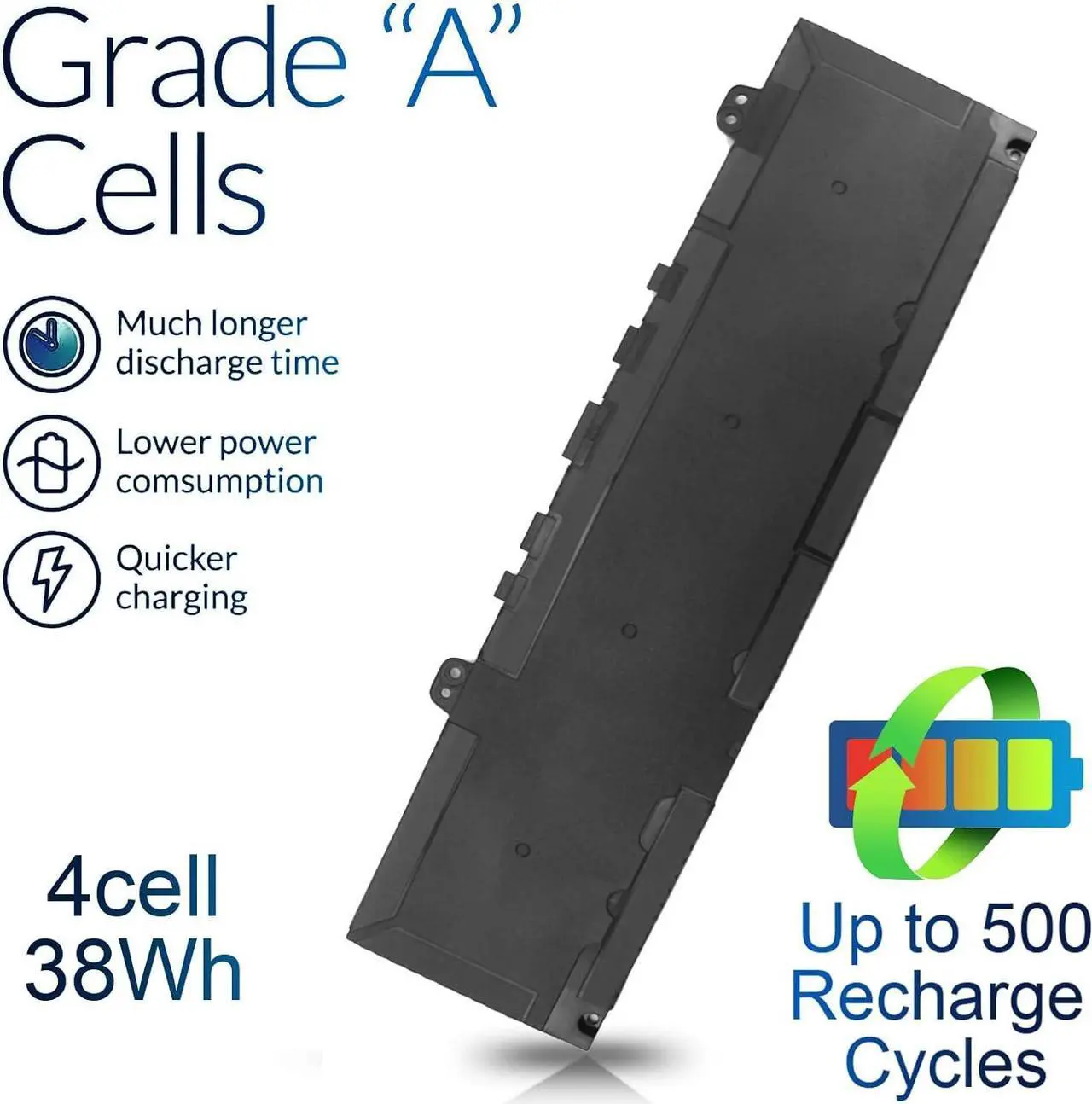 Alt view image 5 of 7 - 38Wh F62G0 Battery for Dell Inspiron 13 7000 2-in-1 Series 7373 7370 7380 7386 5370 039DY5 P83G P83G001 P83G002 P87G P87G001 P91G P91G001 39DY5 0RPJC3 RPJC3 CHA01 F62GO Laptop Replacement Vostro 5370