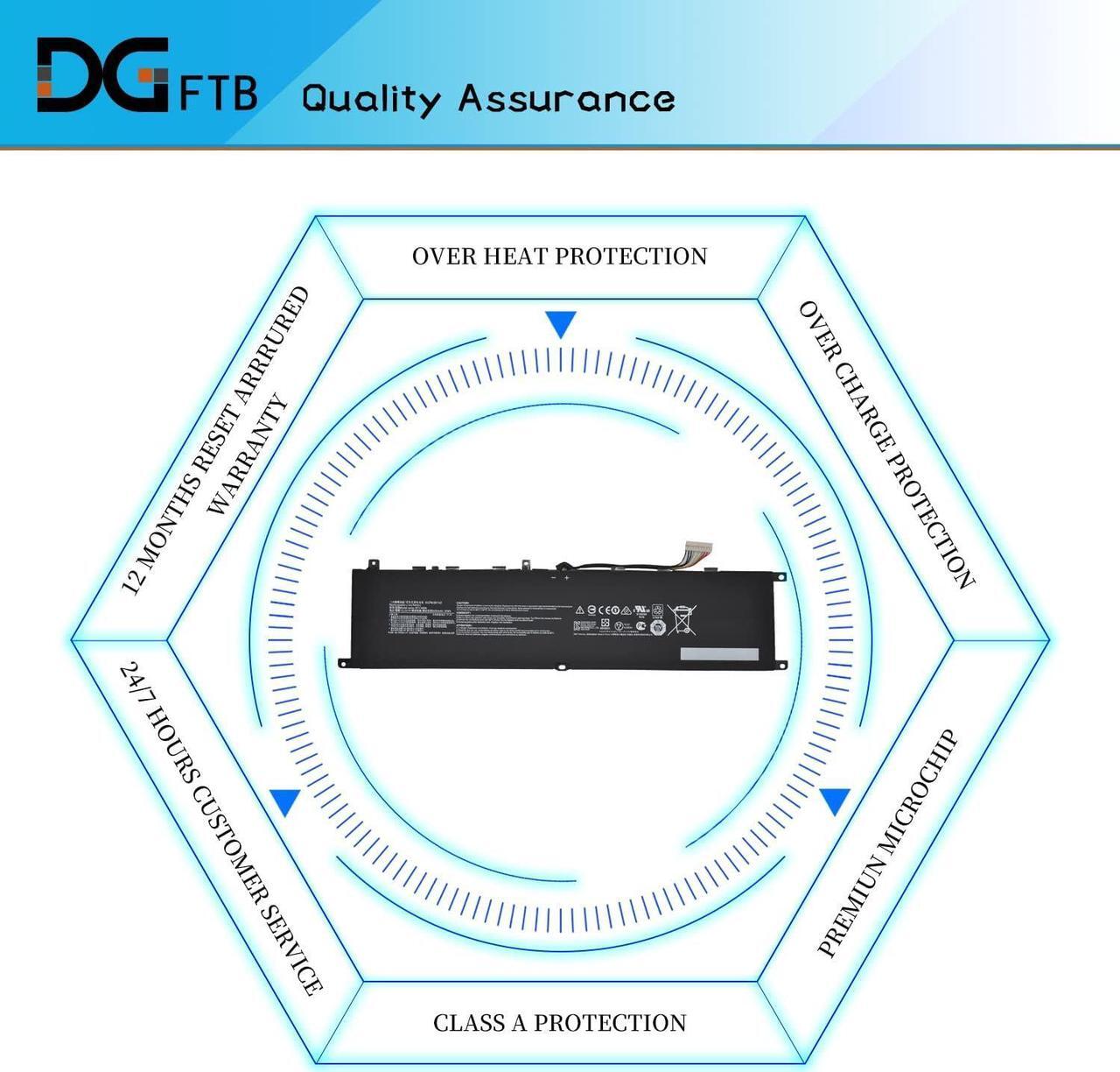 Alt view image 6 of 7 - BTY-M6M Battery Replacement for MSI GS66 Stealth 10SE 10SF 11UE 11UH GE66 Raider 10UG 11UG GE76 Raider 11UE 11UG 11UH GE76 Dragon Tiamat 11UH WS66 10TM 10TMT 11UMT 11UKT WE76 11UM (15.2V 95Wh/6250mAh)