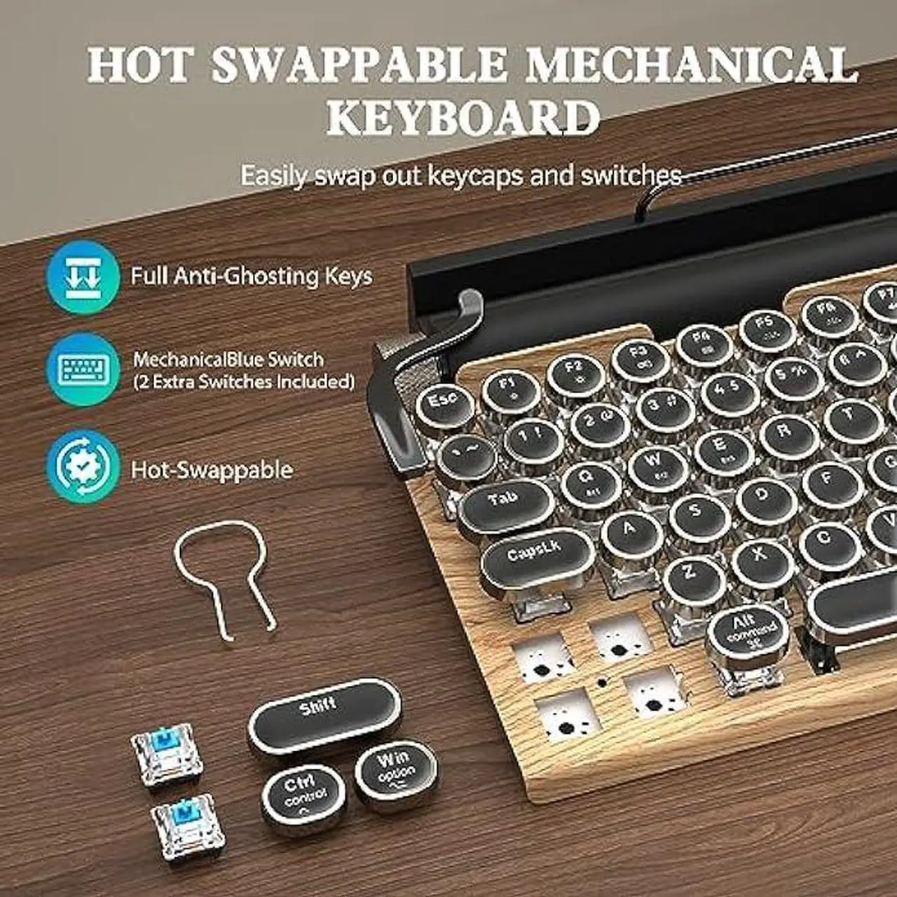 Ksin Typewriter Keyboard - Thumbnail 4