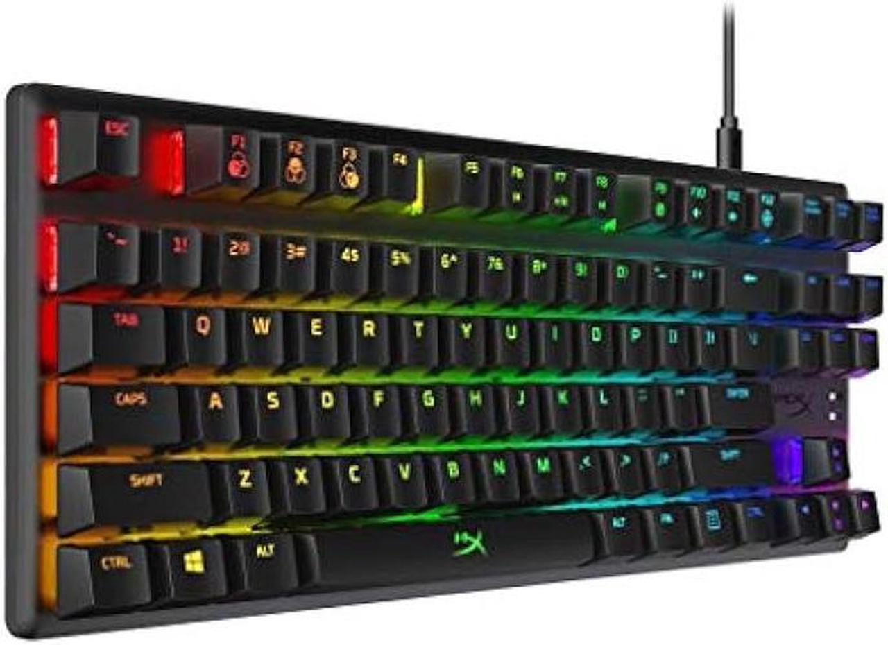 Alt view image 2 of 6 - HyperX Alloy Origins Core - Tenkeyless Mechanical Gaming Keyboard, Software Controlled Light & Macro Customization, Compact Form Factor, RGB LED Backlit, Linear HyperX Red Switch,Black