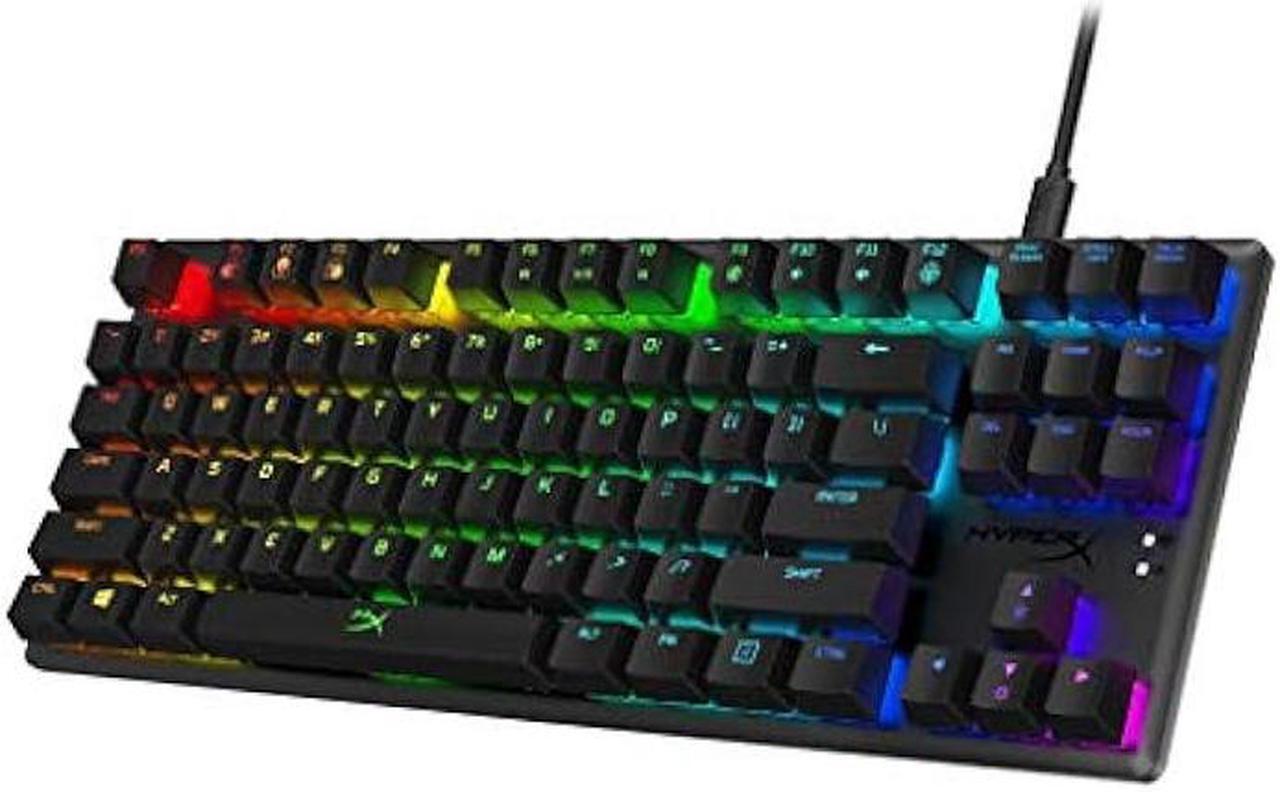 Alt view image 3 of 6 - HyperX Alloy Origins Core - Tenkeyless Mechanical Gaming Keyboard, Software Controlled Light & Macro Customization, Compact Form Factor, RGB LED Backlit, Linear HyperX Red Switch,Black