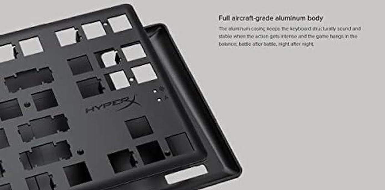 Alt view image 5 of 6 - HyperX Alloy Origins Core - Tenkeyless Mechanical Gaming Keyboard, Software Controlled Light & Macro Customization, Compact Form Factor, RGB LED Backlit, Linear HyperX Red Switch,Black