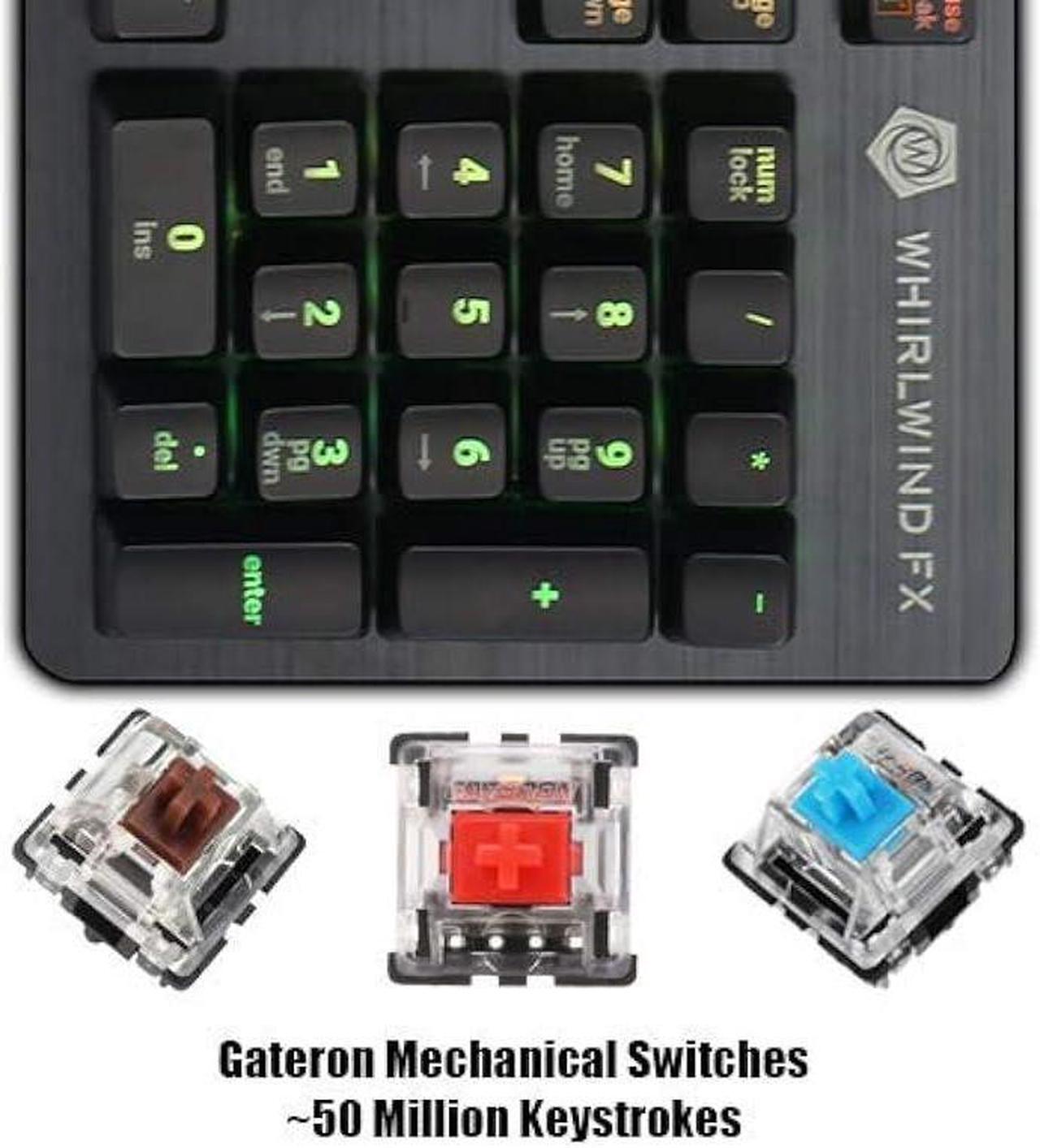 Alt view image 4 of 6 - Whirlwind FX Element V2 Gaming Keyboard: Interactive and Customizable Lighting  Immersive, Reactive RGB Experience (Red Linear)