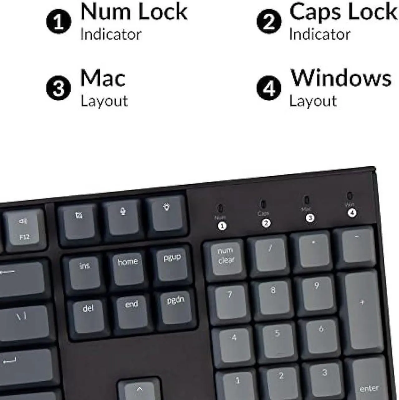 Alt view image 7 of 7 - Keychron K10 Full Size Layout Bluetooth Wireless/USB Wired Mechanical Gaming Keyboard for Mac with Gateron G Pro Brown Switch/Multitasking/RGB Backlight 104 Keys Computer Keyboard for Windows Laptop