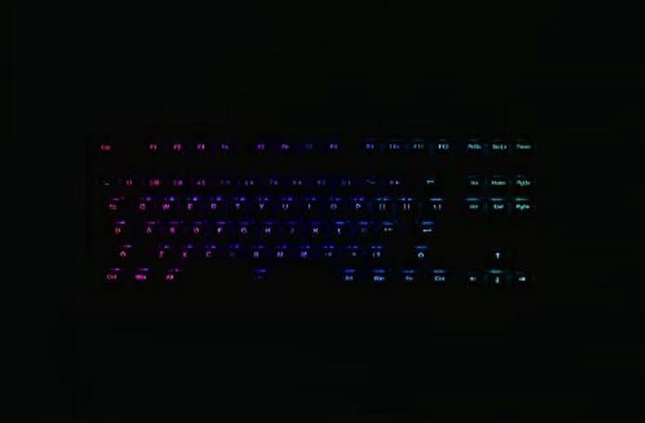 Alt view image 3 of 7 - ikbc MF87 v3 RGB LED Backlit Mechanical Keyboard with Cherry MX Blue Switch for Windows and Mac, TKL Computer Keyboards with PBT Double Shot Keycaps, CNC Aluminum Black Color Case, ANSI/US
