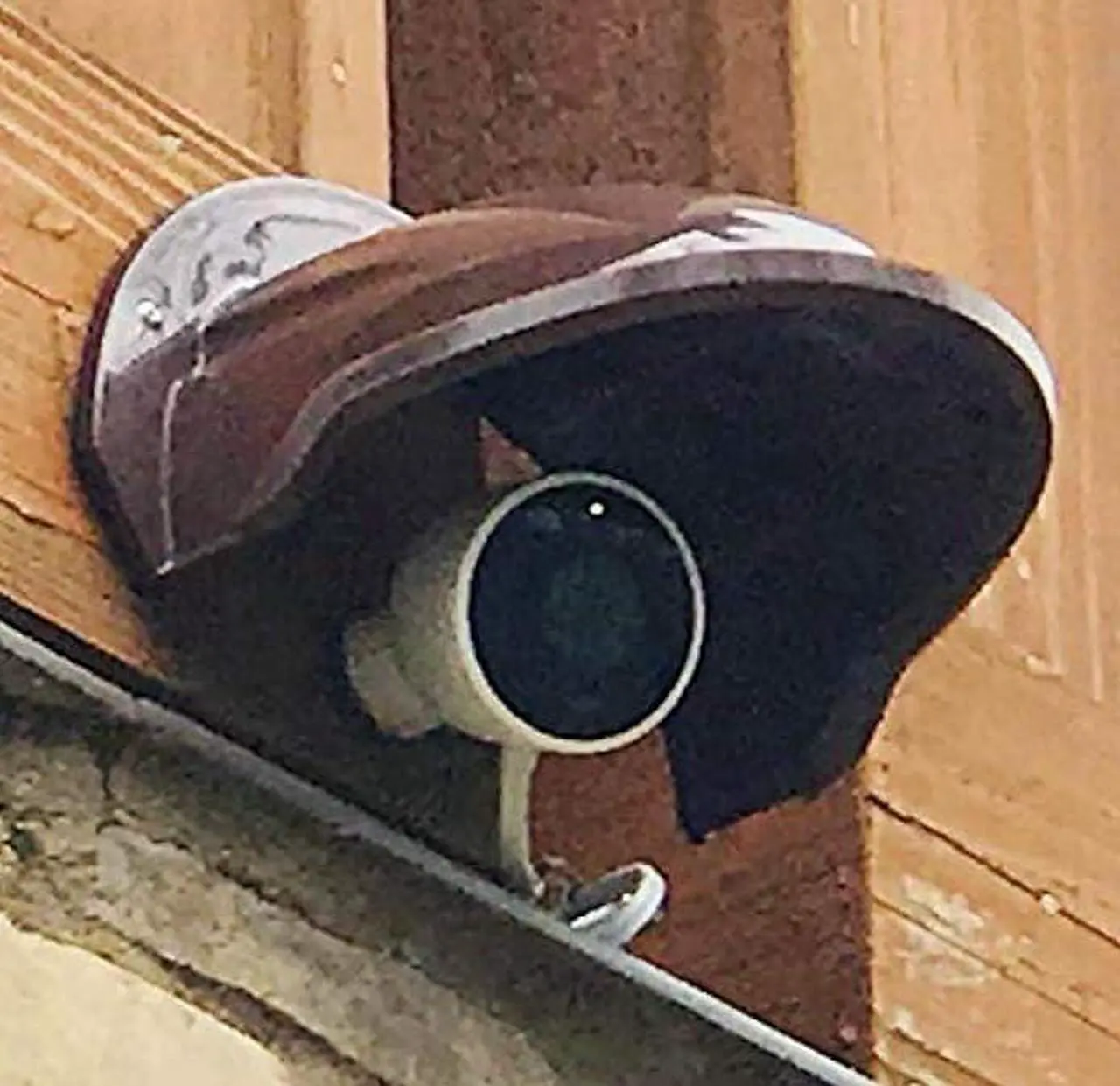 Alt view image 6 of 7 - Universal Sunshade Rainshade Camera Cover Shield for Outdoor Nest/Nest IQ Camera - Coffee