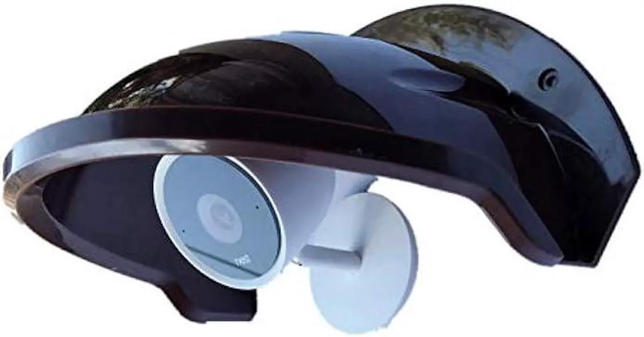 Alt view image 3 of 7 - Universal Sunshade Rainshade Camera Cover Shield for Outdoor Nest/Nest IQ Camera - Coffee