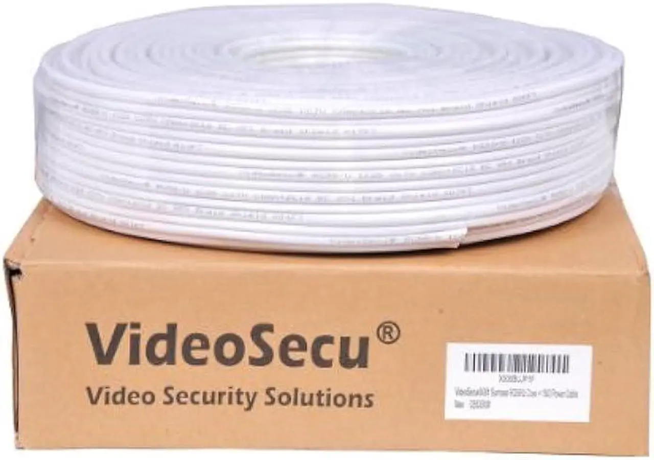Alt view image 2 of 6 - VideoSecu RG59 /U Siamese CCTV Combo Coaxial Cable 300ft,20AWG 18/2 18AWG Video Power Security Camera Cable Home Surveillance DVR System Extension Wire Cord AA1