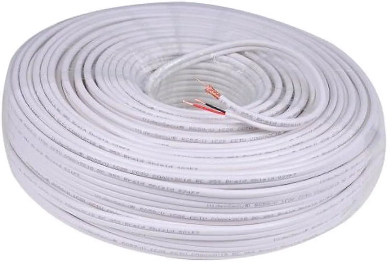 Alt view image 5 of 6 - VideoSecu RG59 /U Siamese CCTV Combo Coaxial Cable 300ft,20AWG 18/2 18AWG Video Power Security Camera Cable Home Surveillance DVR System Extension Wire Cord AA1