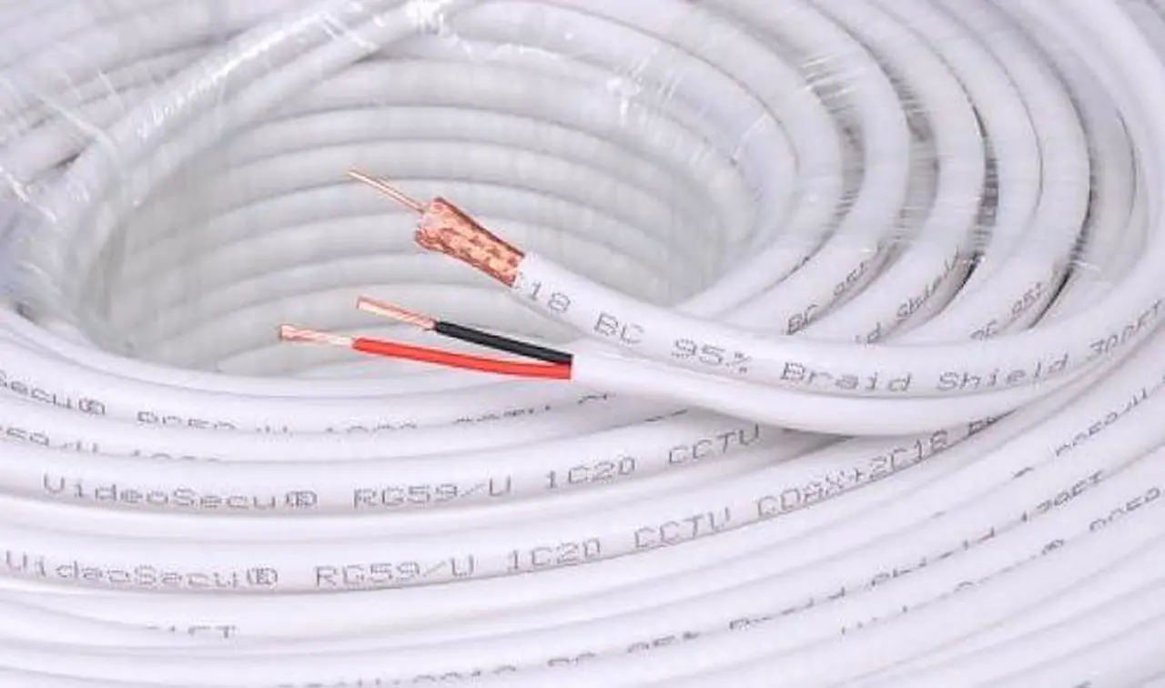 Alt view image 6 of 6 - VideoSecu RG59 /U Siamese CCTV Combo Coaxial Cable 300ft,20AWG 18/2 18AWG Video Power Security Camera Cable Home Surveillance DVR System Extension Wire Cord AA1