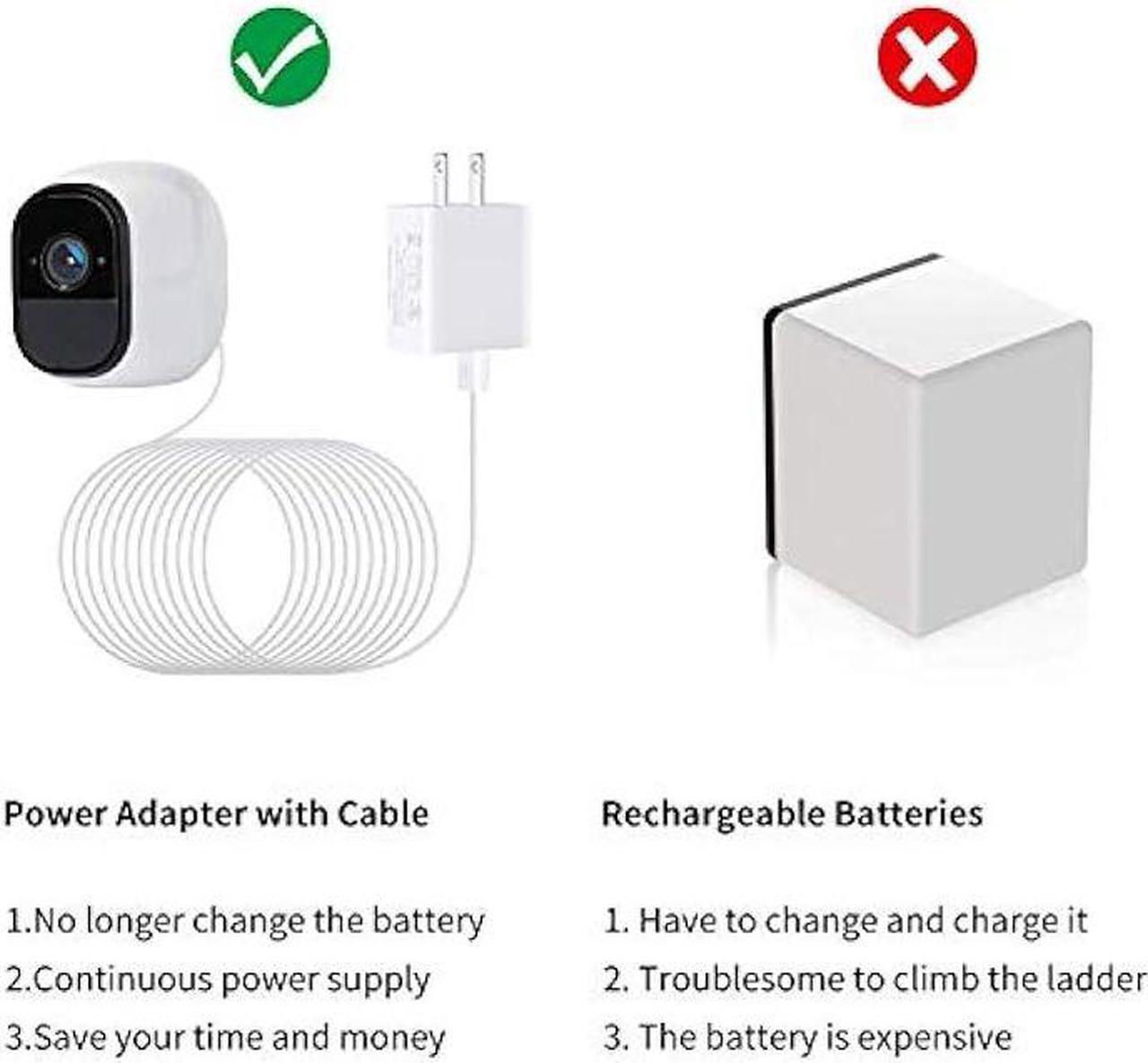Alt view image 7 of 7 - Arlo Cord, 2-Pack 10 Feet Arlo Power Charging Cable and Charger for Arlo Pro & Pro 2 and Arlo Go, Weatherproof Outdoor Indoor, Solved The Need to Constantly Charge Batteries