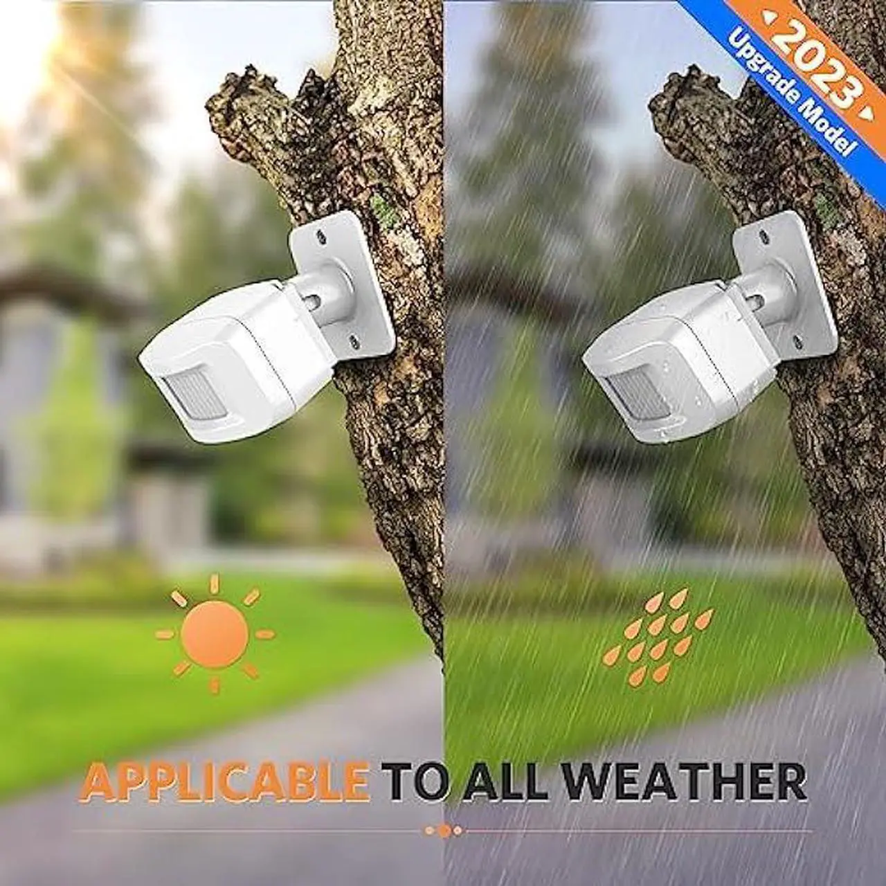 Alt view image 2 of 6 - Driveway Alarms Wireless Outside Weatherproof - Motion Sensor Alarms System Motion Detector Plug-in Receiver Loud Chimes Security Alert Monitor System 500FT Long Range Outdoor Alarms Detection