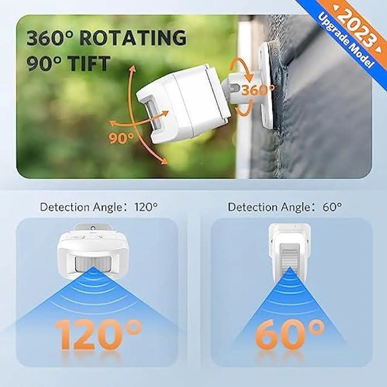 Alt view image 4 of 6 - Driveway Alarms Wireless Outside Weatherproof - Motion Sensor Alarms System Motion Detector Plug-in Receiver Loud Chimes Security Alert Monitor System 500FT Long Range Outdoor Alarms Detection
