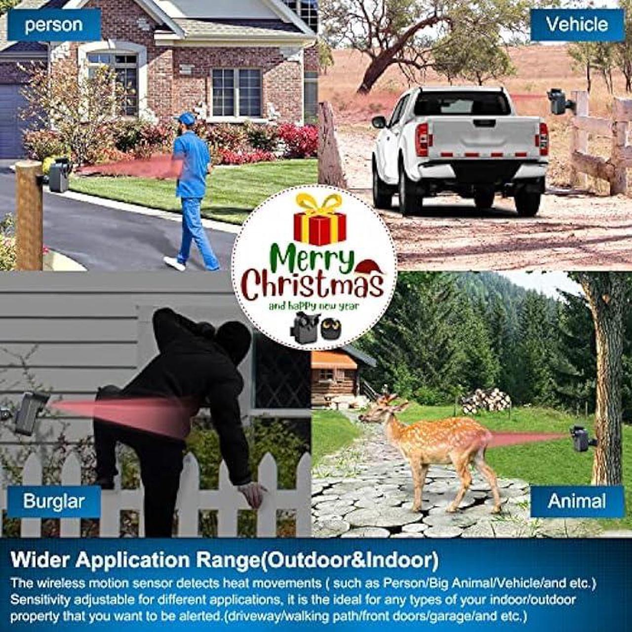 Alt view image 3 of 6 - Driveway Alarm- 1/2 Mile Long Range Wireless Driveway Alarm Weather Resistant Motion Sensor&Detector-DIY Security Alert System-Monitor&Protect Outdoor/Indoor Property - 1 Receiver and 1 Sensor