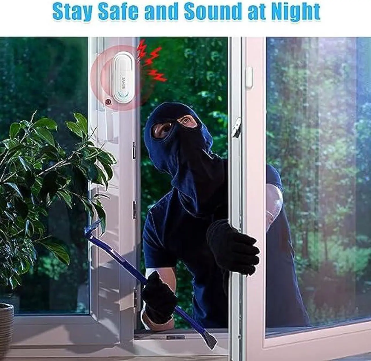 Alt view image 3 of 6 - SanJie Door Alarm for Kids Safety, 0-120 Db Volume Ajustable, Wireless Door Alarms with Remote for Home /Kids Safety/Dementia Patients/Pool 1Alarm+1Remote