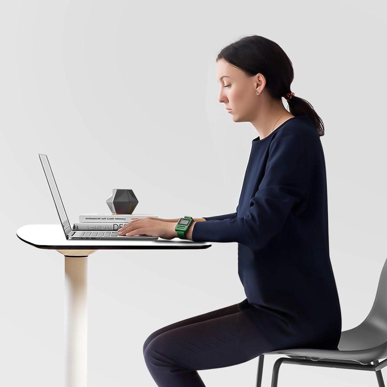 Alt view image 5 of 5 - CARTMAY Mobile Standing Desk,Pneumatic Height Adjustable Laptop Desk, Mobile Laptop Desk with Wheels, Height Adjustable from 28'' to 33'',White