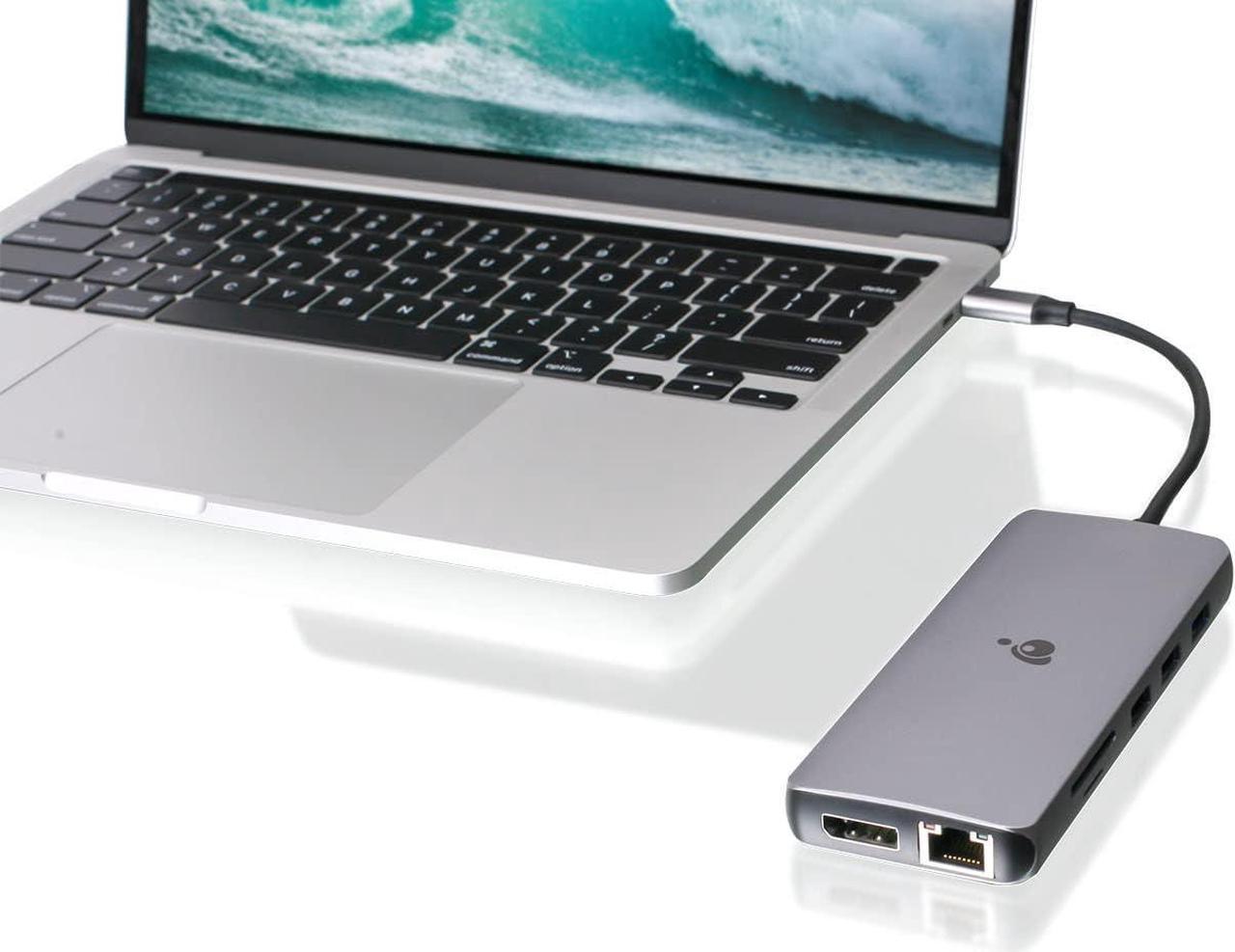 Alt view image 4 of 7 - IOGEAR USB-C Triple Display Dock Station - 4K 60Hz - 2 HDMI - 1 DisplayPort - 2 USB 2-2 USB 3 - Ethernet - 3.5mm Audio - USB-C 100W PD - MacBook Pro/Air Thunderbolt 3 - Type C Laptop - GUD3C4K3P