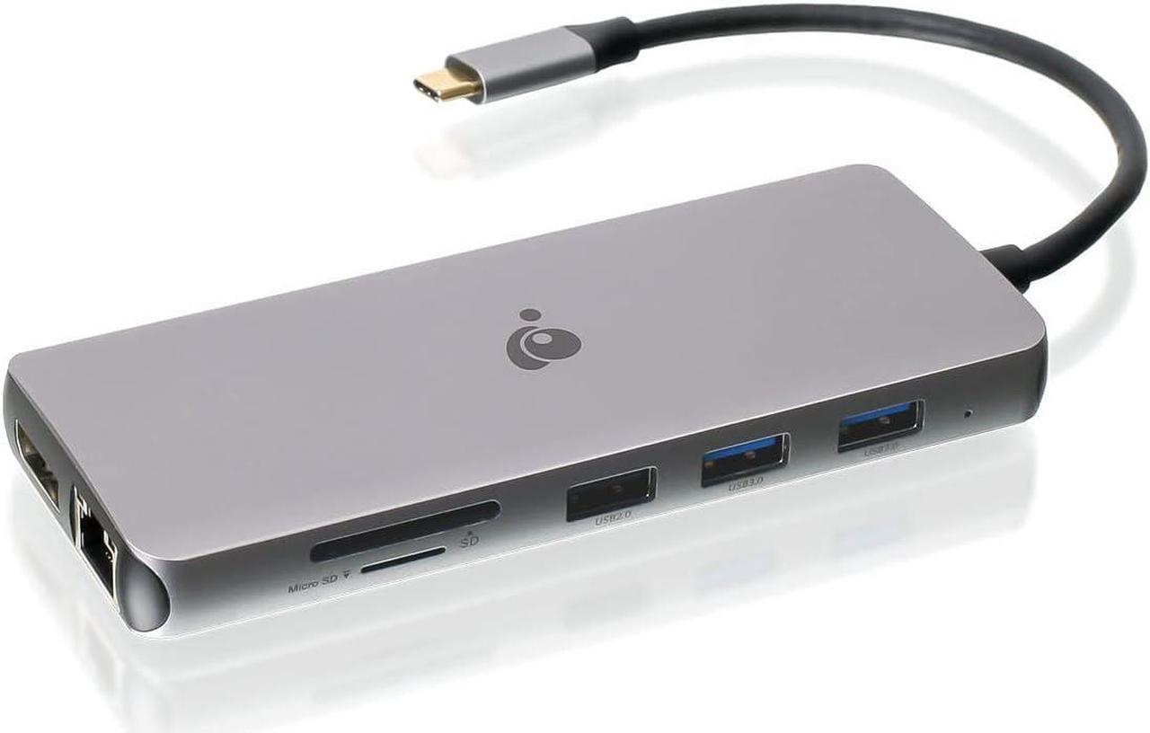 Main image of IOGEAR USB-C Triple Display Dock Station - 4K 60Hz - 2 HDMI - 1 DisplayPort - 2 USB 2-2 USB 3 - Ethernet - 3.5mm Audio - USB-C 100W PD - MacBook Pro/Air Thunderbolt 3 - Type C Laptop - GUD3C4K3P