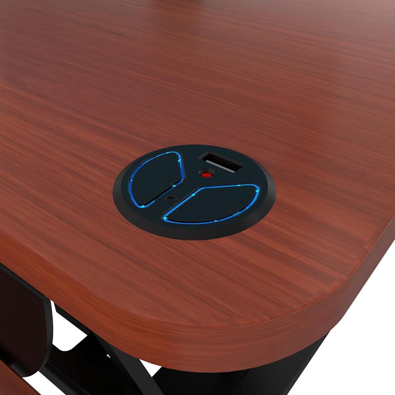 Alt view image 5 of 5 - VERSADESK 36 Inch Standing Desk Converter, PowerPro Electric Height Adjustable Desk Riser for Standing or Sitting, with Keyboard Tray, Built-in USB Charging Port, Holds 80 lbs, Cherry