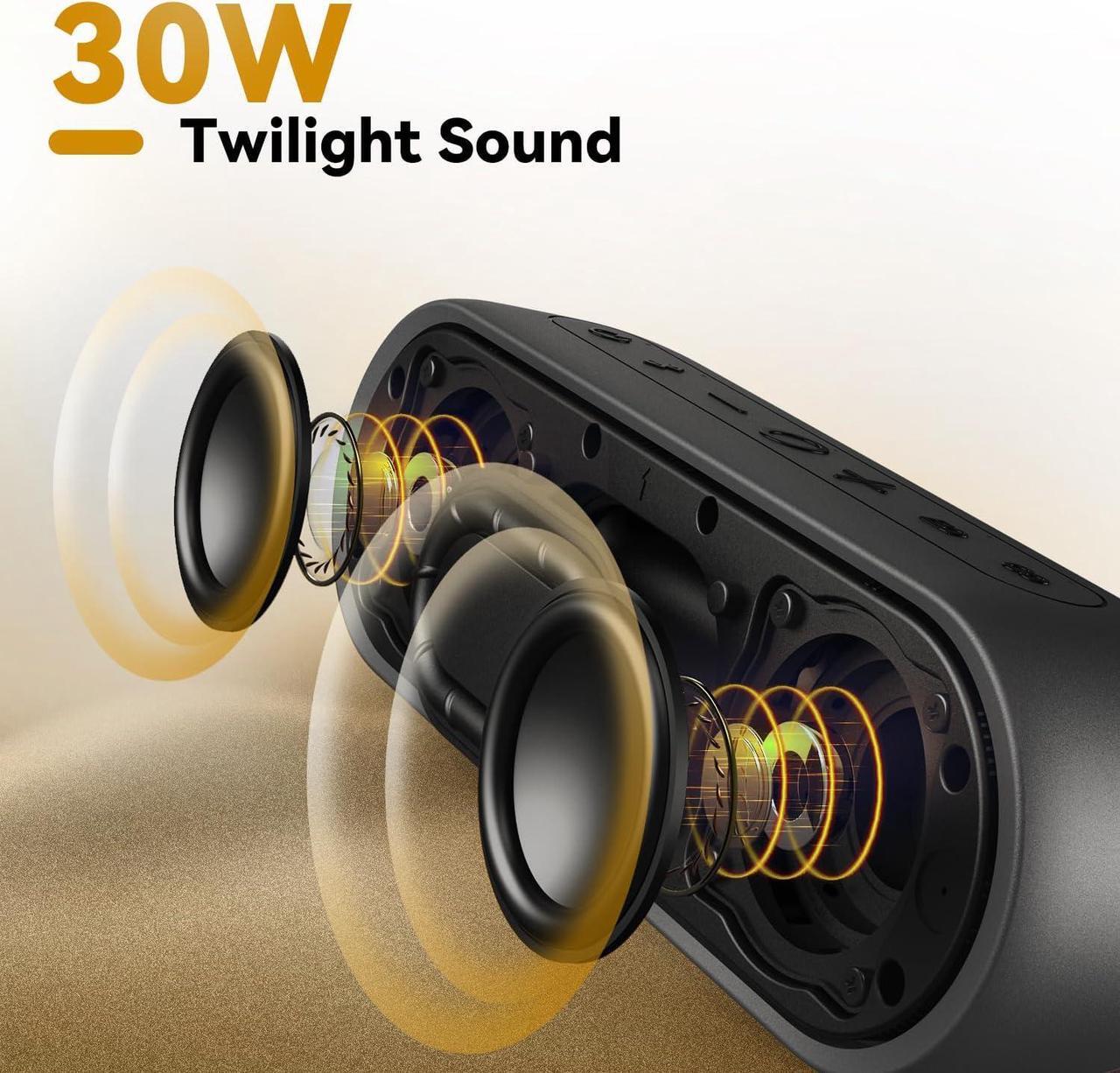 Alt view image 5 of 6 - Portable Bluetooth Speaker XSound Plus 2, Wireless Speaker 30W with XBass, IPX7 Waterproof, 24-Hour Playtime, Stereo Sound, Built-in Mic, Bluetooth 5.3 Speaker for Party, Car, Travel