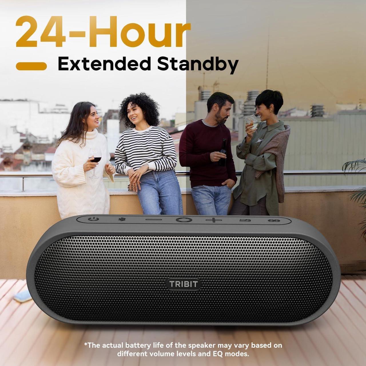 Alt view image 6 of 6 - Portable Bluetooth Speaker XSound Plus 2, Wireless Speaker 30W with XBass, IPX7 Waterproof, 24-Hour Playtime, Stereo Sound, Built-in Mic, Bluetooth 5.3 Speaker for Party, Car, Travel