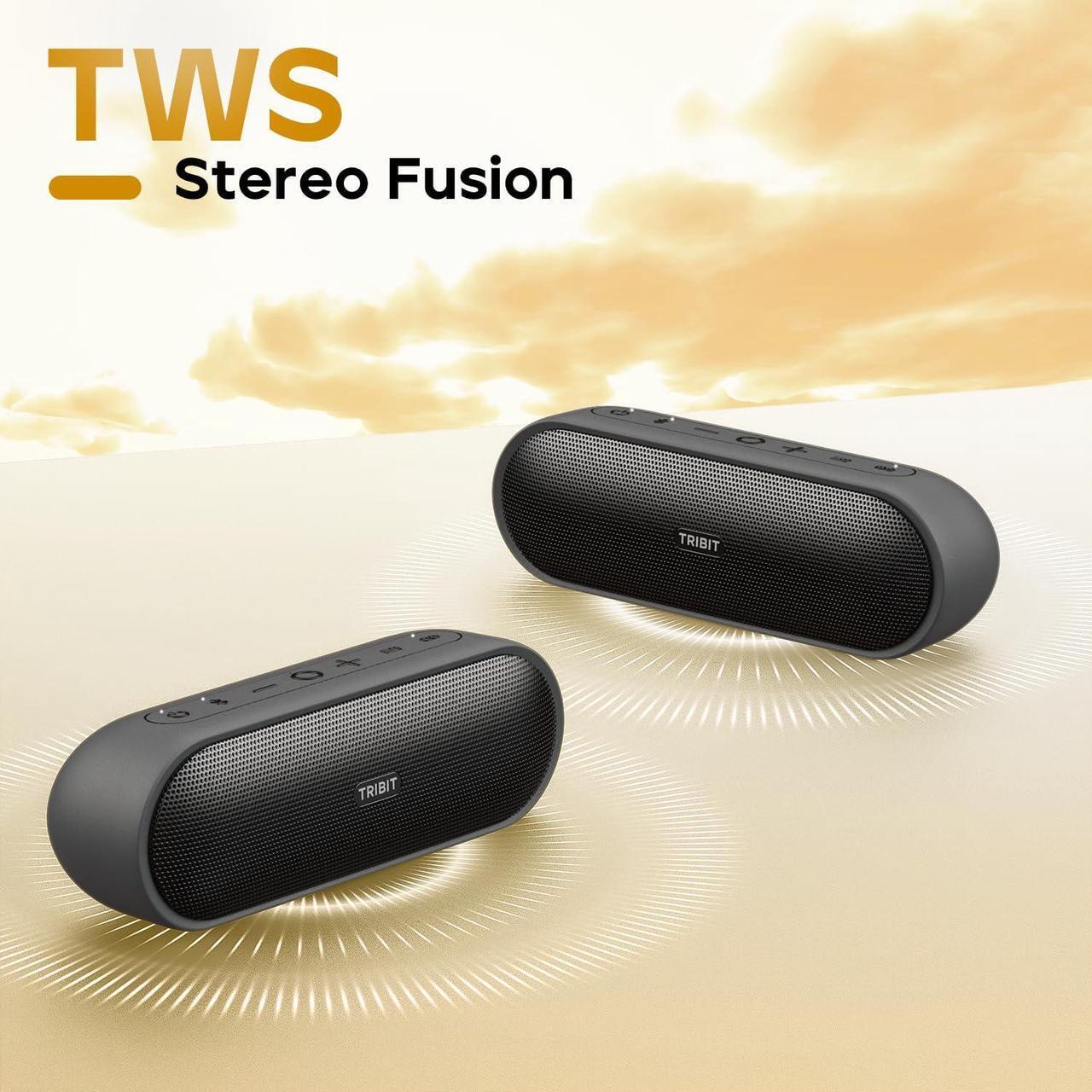 Alt view image 2 of 6 - Portable Bluetooth Speaker XSound Plus 2, Wireless Speaker 30W with XBass, IPX7 Waterproof, 24-Hour Playtime, Stereo Sound, Built-in Mic, Bluetooth 5.3 Speaker for Party, Car, Travel