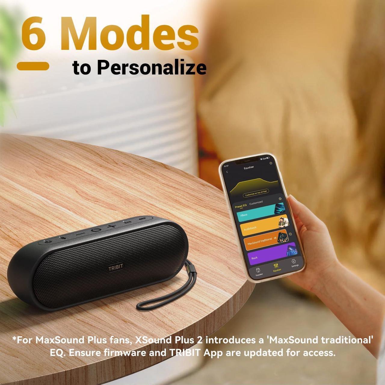 Alt view image 4 of 6 - Portable Bluetooth Speaker XSound Plus 2, Wireless Speaker 30W with XBass, IPX7 Waterproof, 24-Hour Playtime, Stereo Sound, Built-in Mic, Bluetooth 5.3 Speaker for Party, Car, Travel