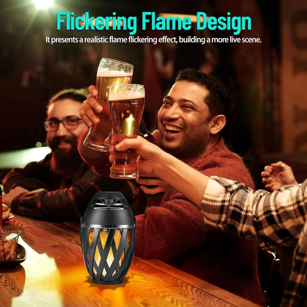 Alt view image 3 of 7 - Outdoor Speakers Bluetooth Waterproof Wireless, Gifts for Women/Mom/Men/Dad, Bluetooth 5.1, Torch Ambient Light, LED Flame Speaker, Dual Pairing, Camping Patio Accessories