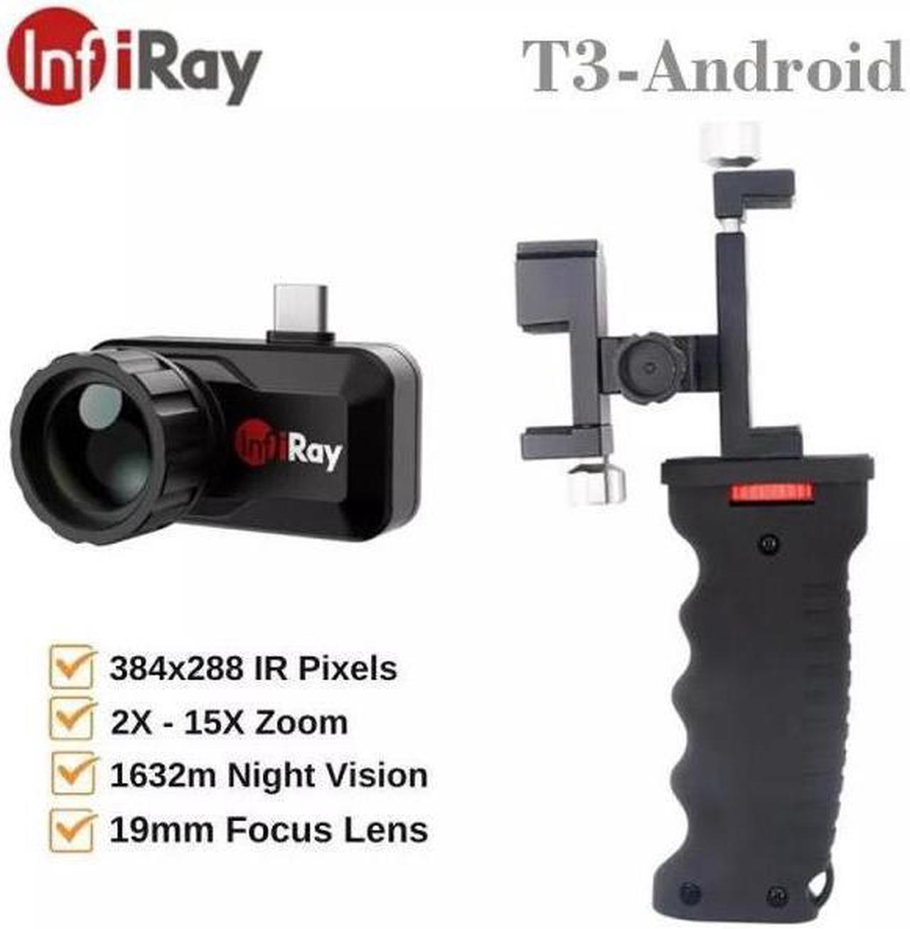 InfiRay Xinfrared T3 Thermal Night Vision Monocular for Android Mobile Phone (T3+holder)