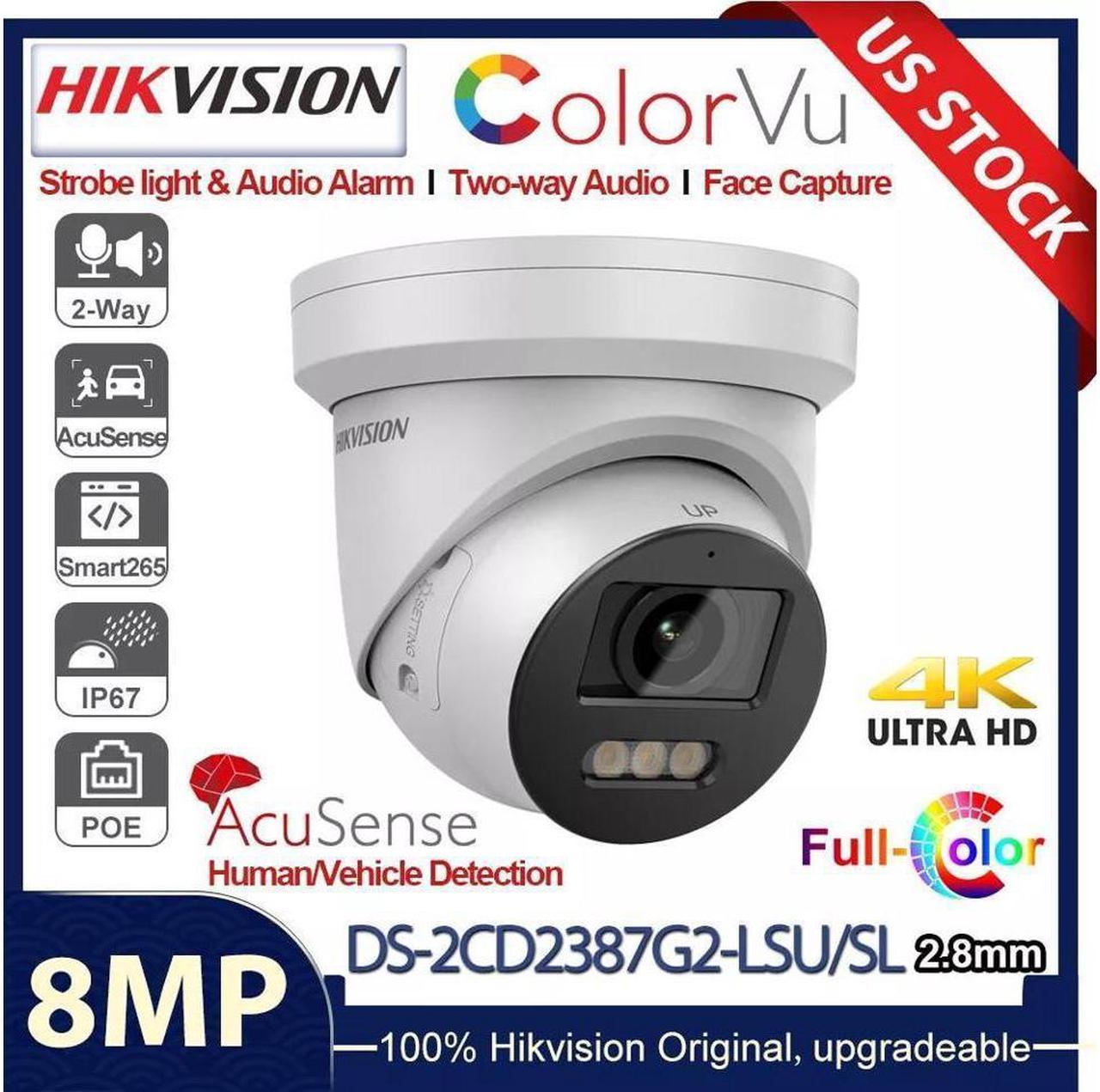 MECARE DS-2CD2387G2-LSU/SL(2.8mm)(C) 8MP Camera 2.8MM AcuSense ColorVu 2-Way Audio