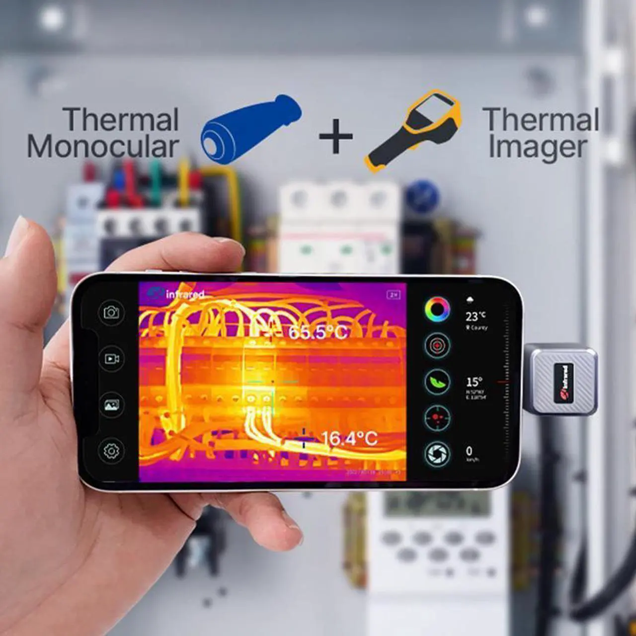 Alt view image 3 of 7 - InfiRay X2 Thermal Night Vision Imaging Scope Cam for Hunting Insulation Android Type-C