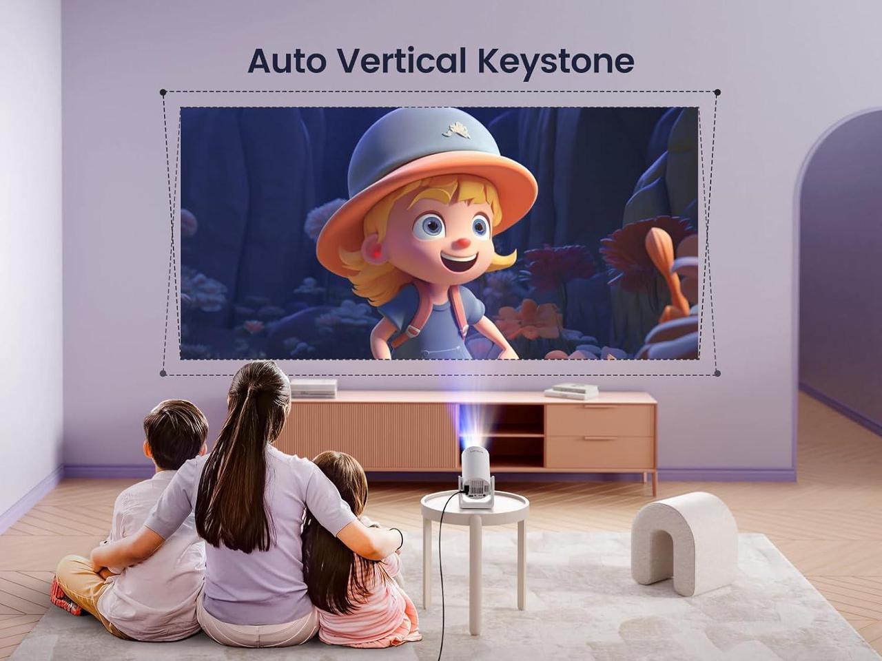 Alt view image 4 of 7 - [Short Throw/Adjustable Stand]Mini projector with WiFi and Bluetooth, 2025 Upgrade Outdoor Portable Movie Projector 1080P, Auto Keystone, Home Projector for Phone/TV Stick/Laptop, WiMiUS S27 (White)