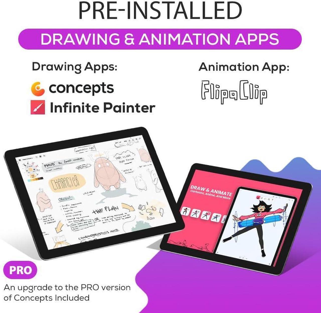 Alt view image 3 of 7 - PicassoTab X Drawing Tablet  No Computer Needed  Drawing Apps & Tutorials  4 Bonus Items  Stylus Pen  Portable  Standalone  10 Inch Screen  Best Gift for Beginner Digital Graphic Artist  PCX