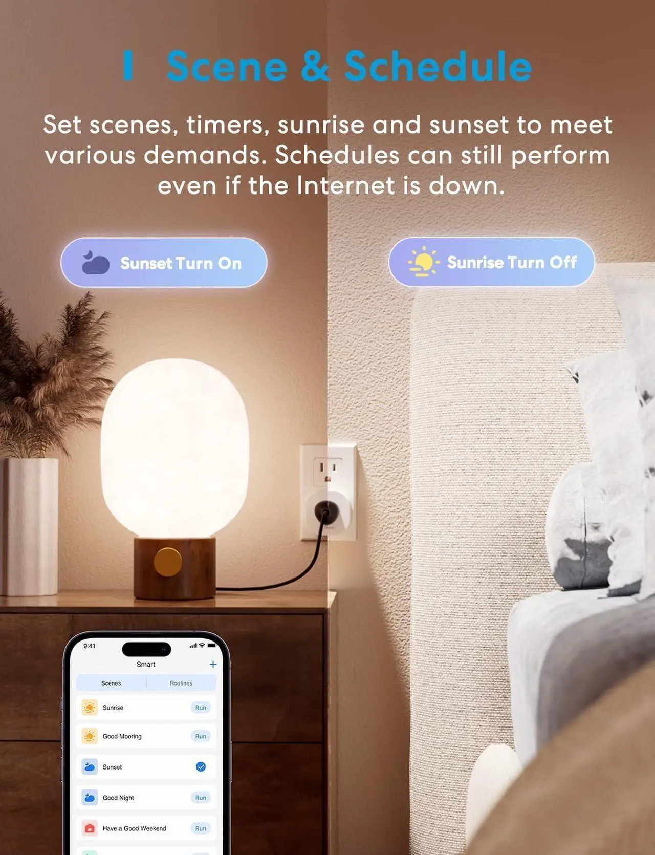 Alt view image 4 of 7 - Matter Smart Plug Mini (4 Pack) + meross Outdoor Smart Plug