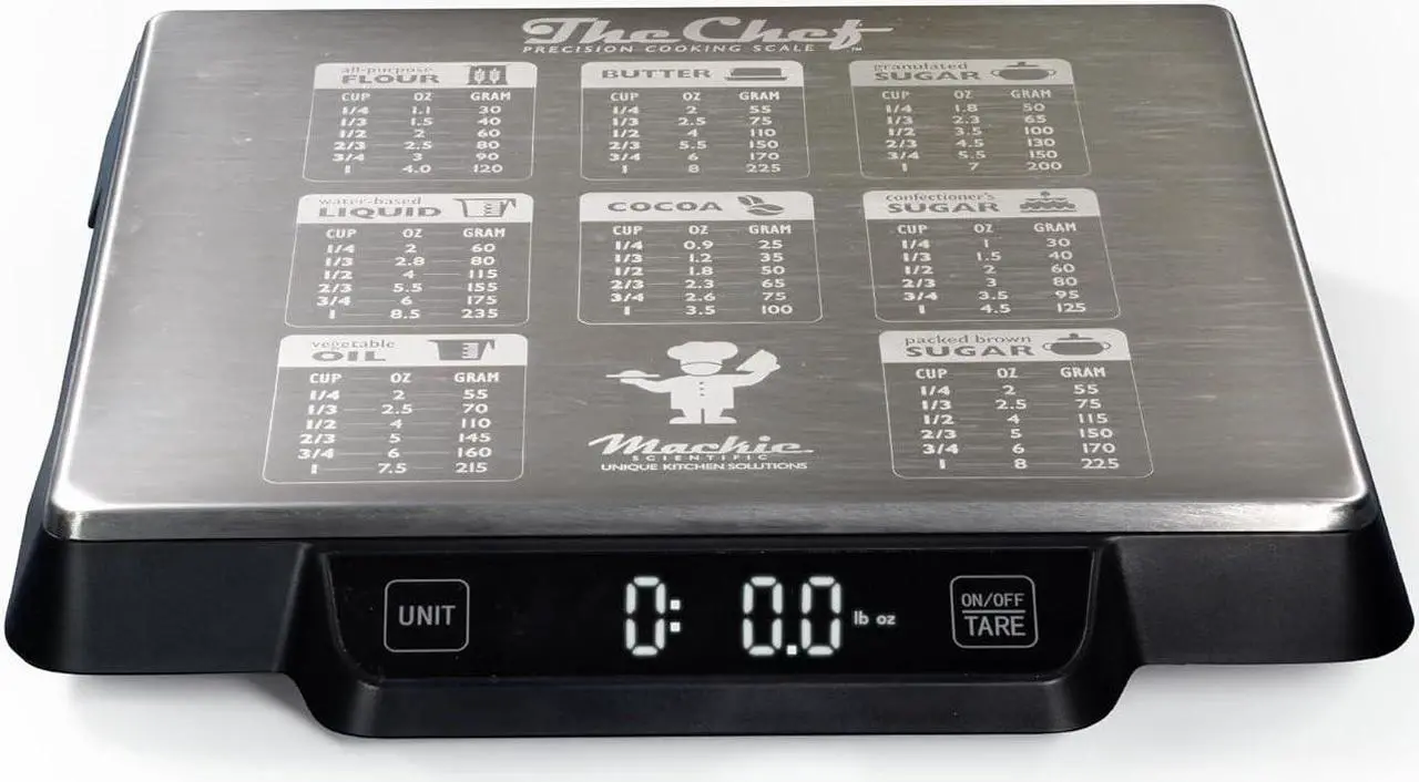 Alt view image 4 of 4 - Heavy Duty Digital Kitchen/Food Scale  33lb Capacity, 1g Accuracy, Perfect for Baking, Cooking & Meal Prep! Easy-to-Read with Large Containers. Bonus: Built in Baking Conversions! Restaurant Grade!