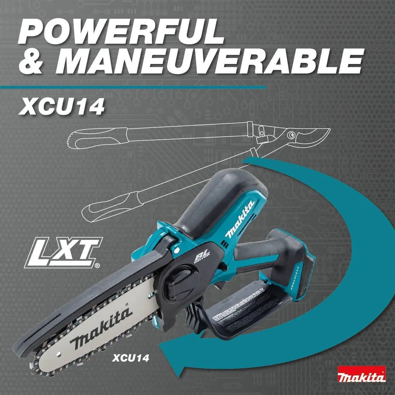 Alt view image 6 of 7 - XCU14Z 18V LXT® Lithium-Ion Brushless Cordless 6" Pruning Saw, Tool Only