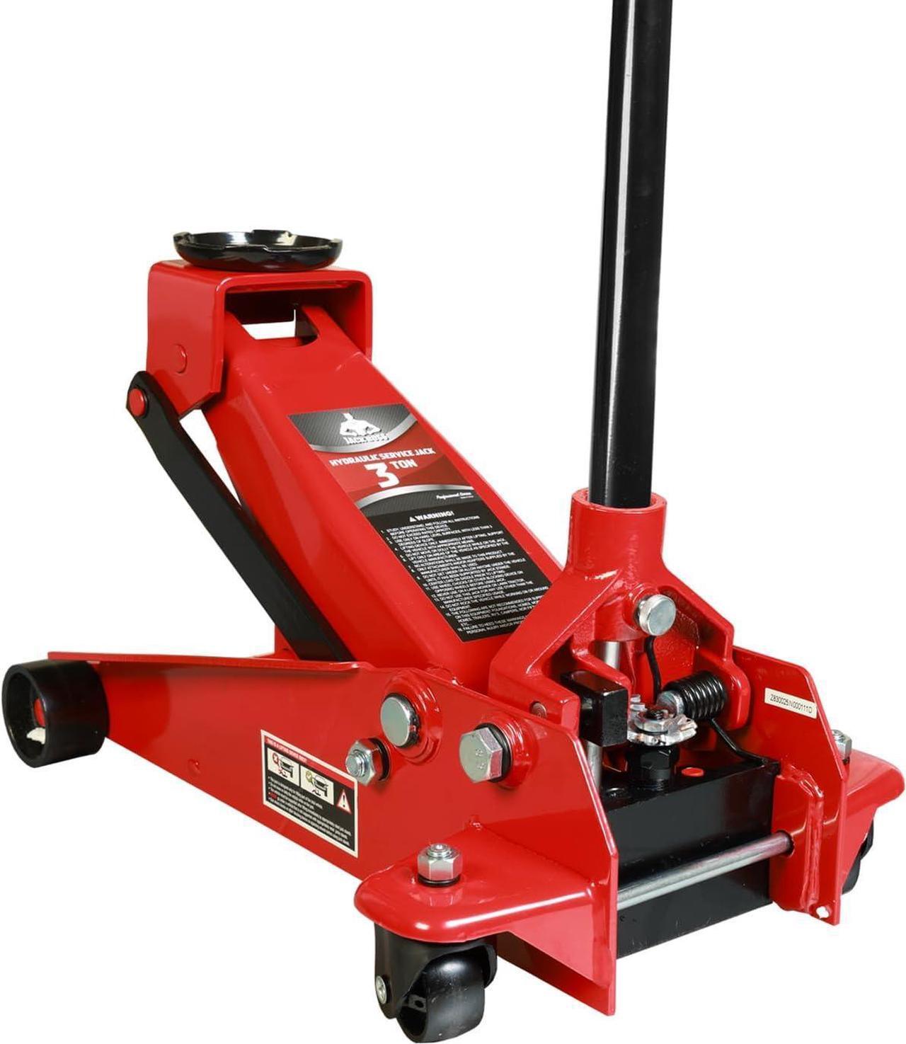 Alt view image 7 of 7 - Floor Jack 3 Ton Capacity Fast Lift Service Jack Steel Heavy Duty Hydraulic Car Jack