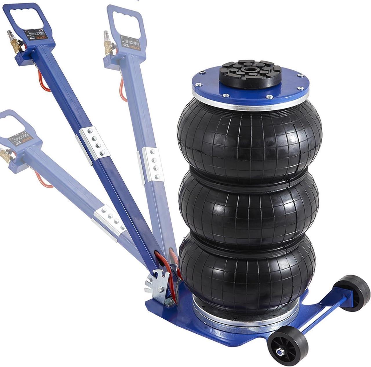 Main image of Air Jack, 3 Ton/6600 lbs Triple Bag Air Jack, Airbag Jack with Six Steel Pipes, Lift up to 17.7", 3-5 s Fast Lifting Pneumatic Jack, with Adjustable Long Handles for Cars