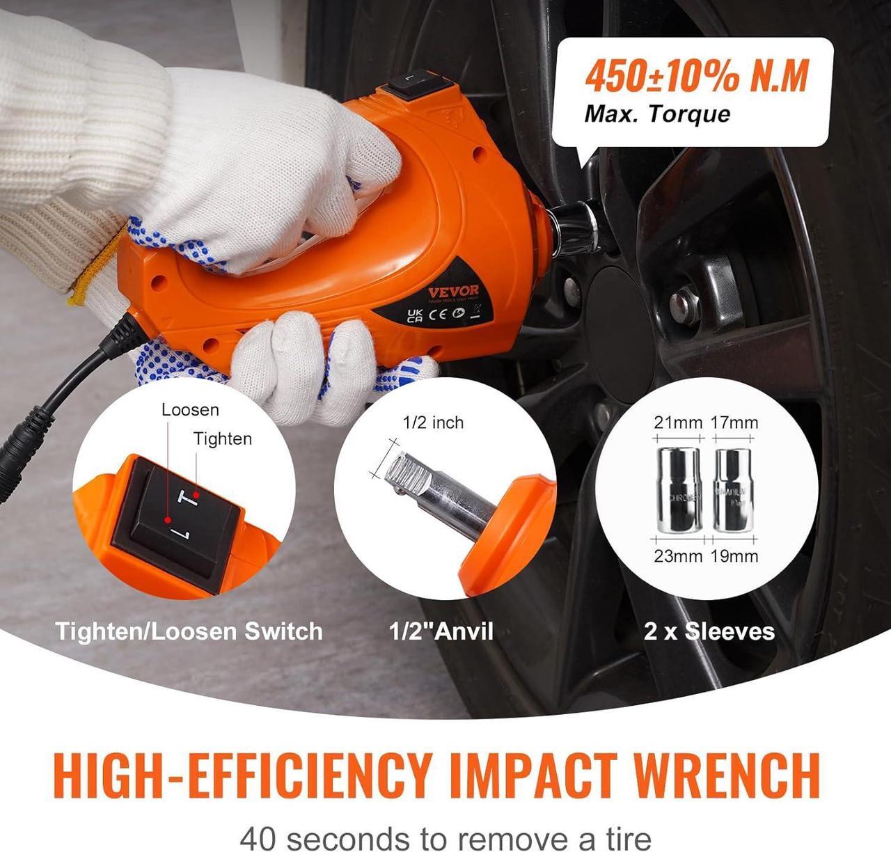 Alt view image 4 of 7 - Electric Car Jack, 5 Ton/11023 LBS Hydraulic Jack Lift with Electric Impact Wrench, Built-in Inflatable Pump, and LED Light for SUV MPV Sedan Truck Change Tires Garage Repair