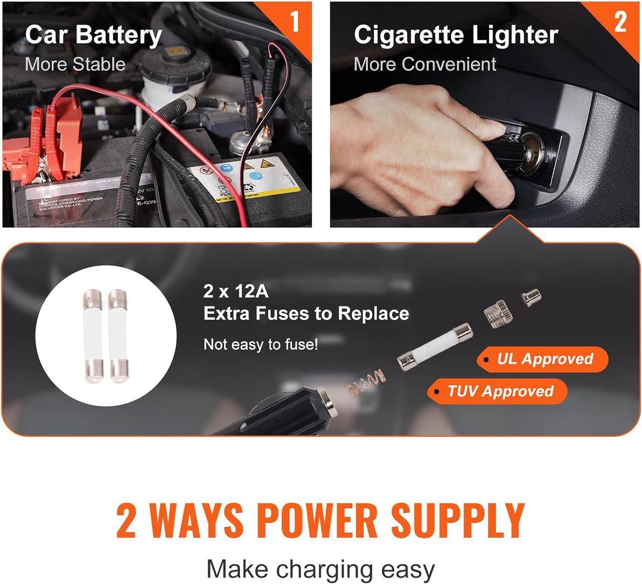 Alt view image 6 of 7 - Electric Car Jack, 5 Ton/11023 LBS Hydraulic Jack Lift with Electric Impact Wrench, Built-in Inflatable Pump, and LED Light for SUV MPV Sedan Truck Change Tires Garage Repair
